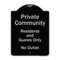 Signmission Designer Series-Private Community Residents And Guests Only No Outlet, 24" H, BS-1824-9933 A-DES-BS-1824-9933 - alternate 1